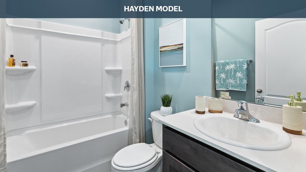 Representative furnished interior of a home built from the HAYDEN by D.R. Horton in Entrada, St. Augustine (Image 23).