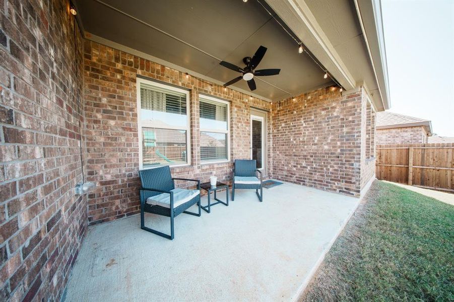 Exterior details and patio area of a home in , Aubrey (Image 2). Exterior details and patio area of a home in , Aubrey (Image 2).