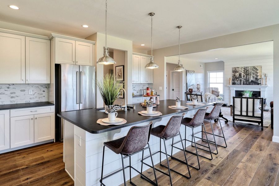 Representative furnished interior of a home built from the Ethan by Keystone Custom Homes in Lakestone Cove, Belmont (Image 7).