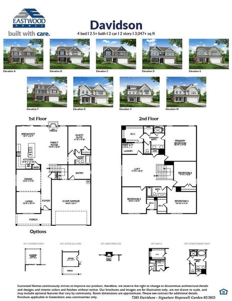 2D floor plan layout of this home in Hopewell Garden, Winston-Salem, NC (Image 2).