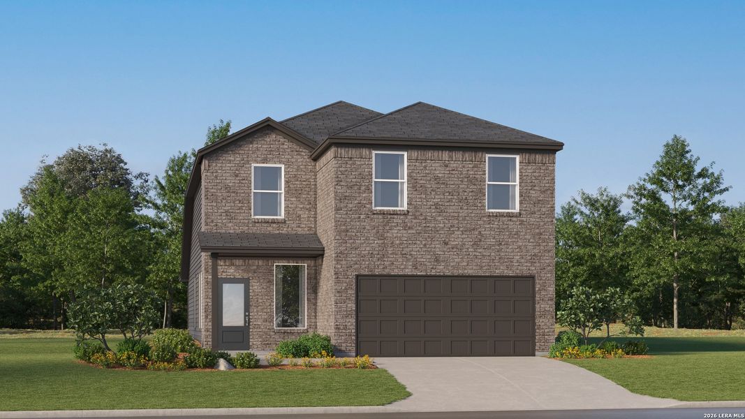 Front exterior of a new home in Grace Valley, Marion, TX, highlighting curb appeal (Image 23).