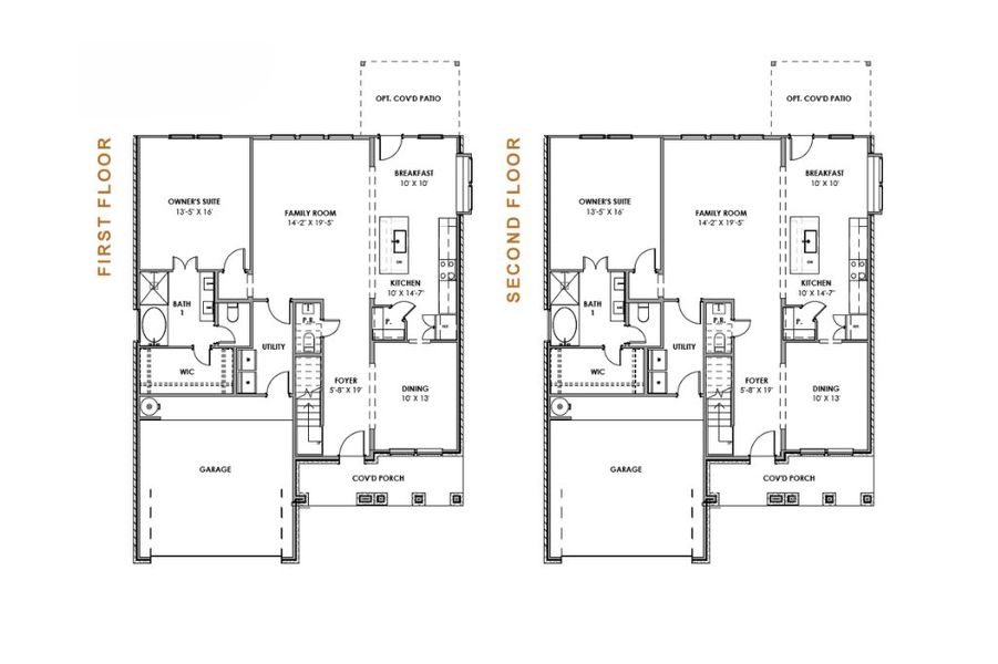 2D floor plan layout for the Lennox 2575HC by Saratoga Homes in Aldine Pines, Houston, TX (Image 2). 2D floor plan layout for the Lennox 2575HC by Saratoga Homes in Aldine Pines, Houston, TX (Image 2).