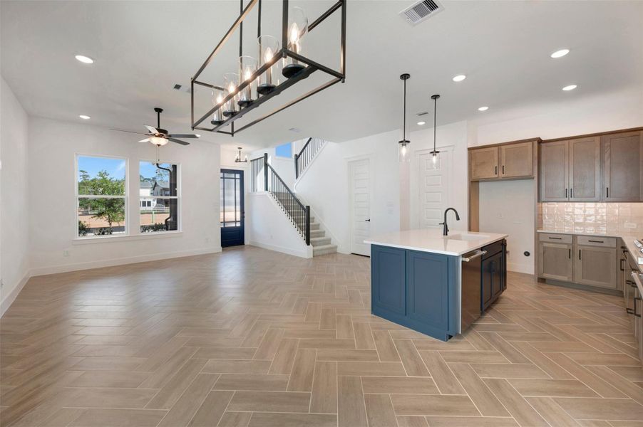 Furnished interior view inside a new home in Two Step Farm - Cottages Row Collection, Montgomery (Image 3).