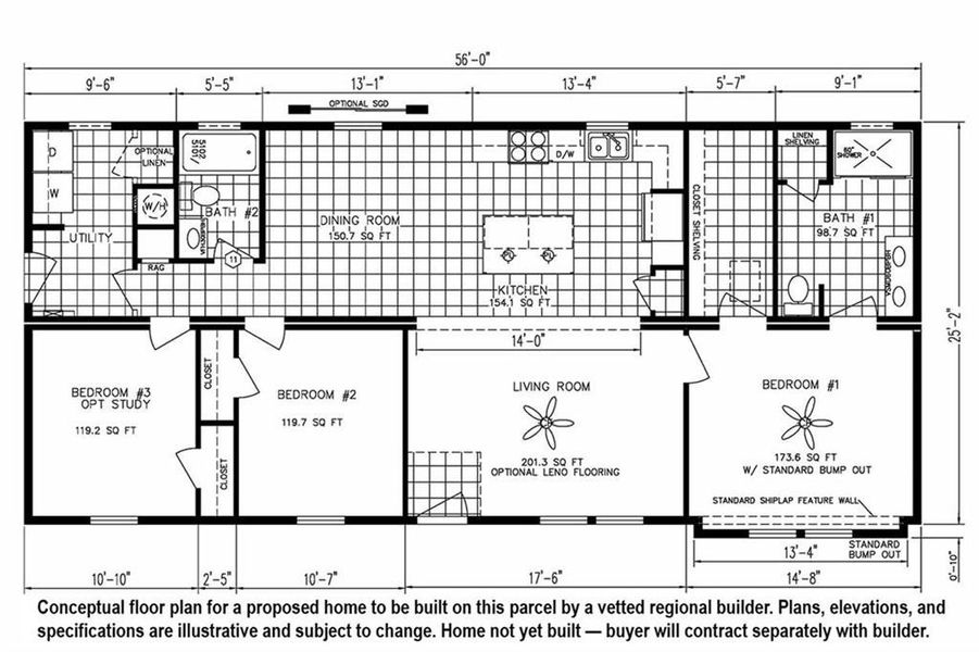 2D floor plan layout of this home in , Chester, GA (Image 2).