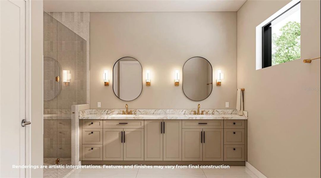 Furnished interior view inside a new home in , Orlando (Image 9).