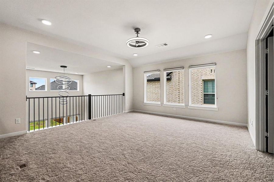 Upstairs game room