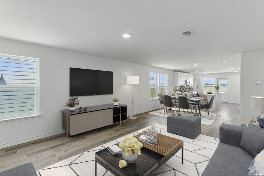 Furnished interior view inside a new home in Horizon Ridge, San Antonio (Image 8). Furnished interior view inside a new home in Horizon Ridge, San Antonio (Image 8).