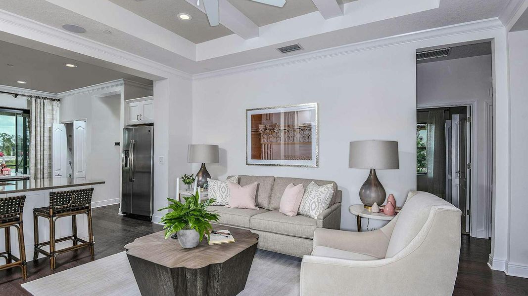 Furnished interior view inside a new home in Vicenza Real Estate and Homes for Sale in North Venice, FL - Neal Communities, Nokomis (Image 7). Furnished interior view inside a new home in Vicenza Real Estate and Homes for Sale in North Venice, FL - Neal Communities, Nokomis (Image 7).