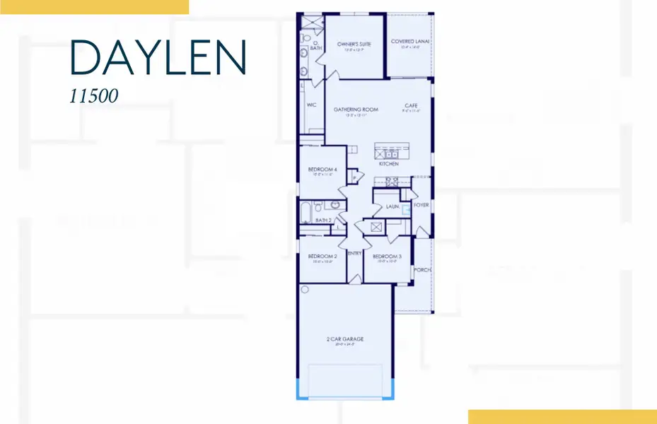 2D floor plan layout of this home in Reagan Landing, Bradenton, FL (Image 3).