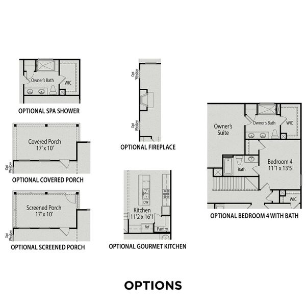 2D floor plan layout for the The Grace A by Davidson Homes LLC in Villas at Carpenter Woods, Durham, NC (Image 5). 2D floor plan layout for the The Grace A by Davidson Homes LLC in Villas at Carpenter Woods, Durham, NC (Image 5).