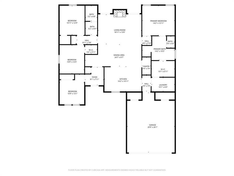 4 bedroom, 2 bath home with 2 car garage! Excellent use of space with split floor plan!