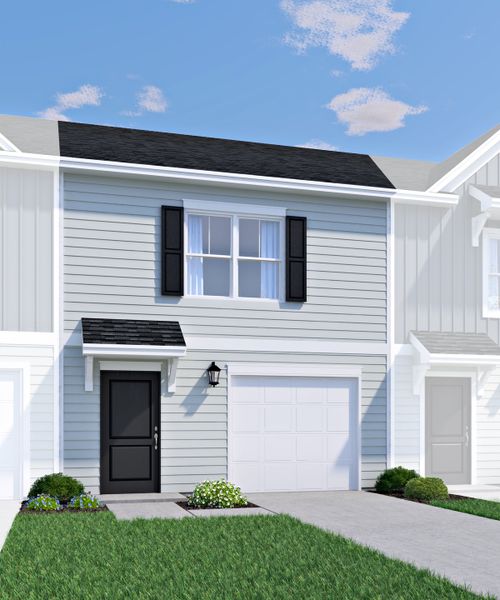 Representative exterior photo of a completed home built from the Jarrod by Veranda Homes in Trenton Place, Roebuck, SC (Image 6).