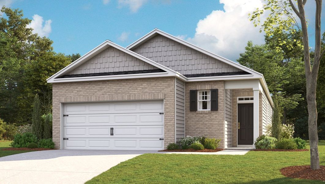 Front exterior of a new home in The Islands, Beech Island, SC, highlighting curb appeal (Image 20).