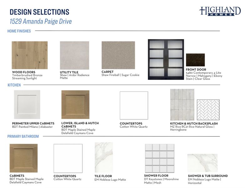 Sample of building materials used in homes in Parkside On The River, Georgetown (Image 27). Sample of building materials used in homes in Parkside On The River, Georgetown (Image 27).