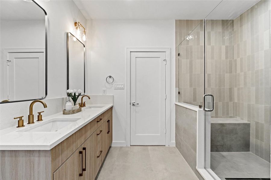 Furnished interior view inside a new home in , Houston (Image 38).