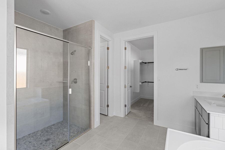 Walk-in shower in Primary Bath