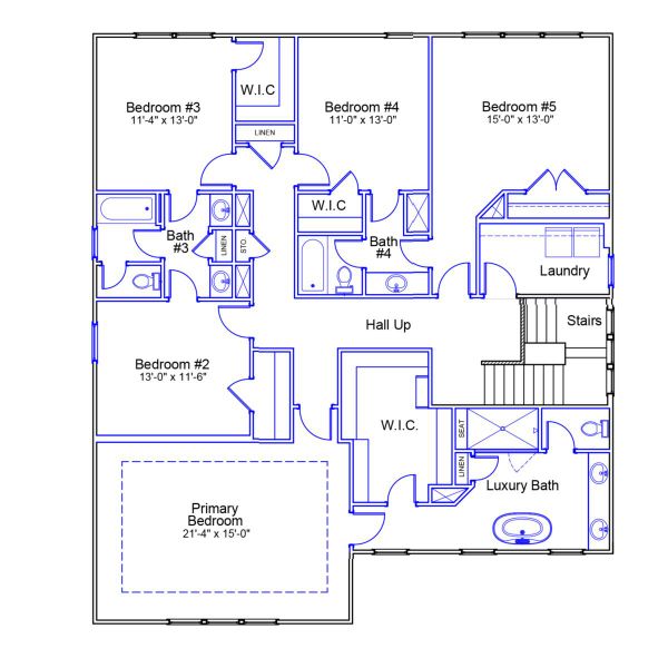 2D floor plan layout of this home in Porter Ridge, Elgin, SC (Image 3).