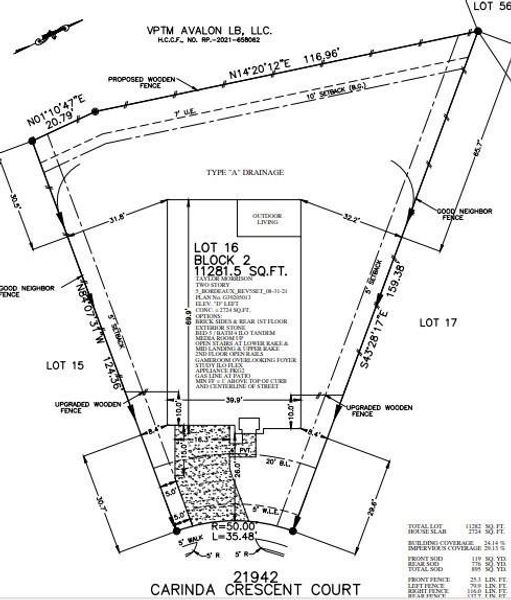 21942 Carinda Crescent Court - Plot Plam