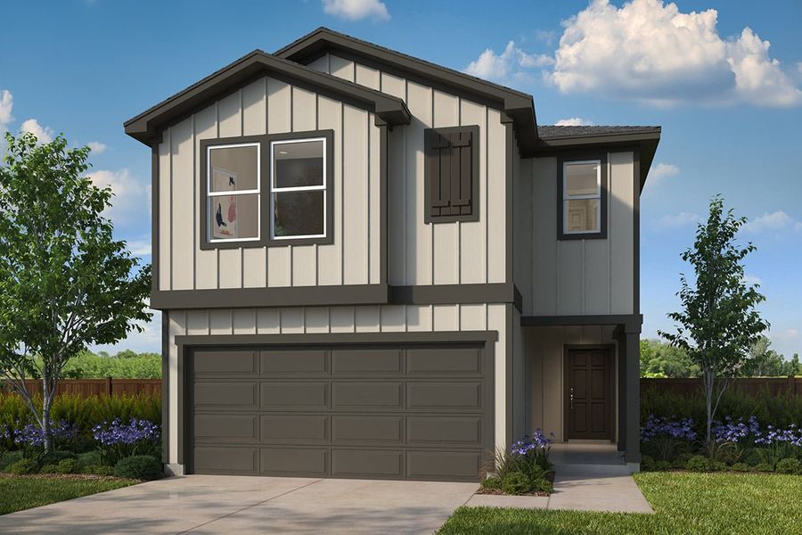 Representative exterior photo of a completed home built from the 2328 by KB Home in Nagel Crossing, San Antonio, TX (Image 4). Representative exterior photo of a completed home built from the 2328 by KB Home in Nagel Crossing, San Antonio, TX (Image 4).