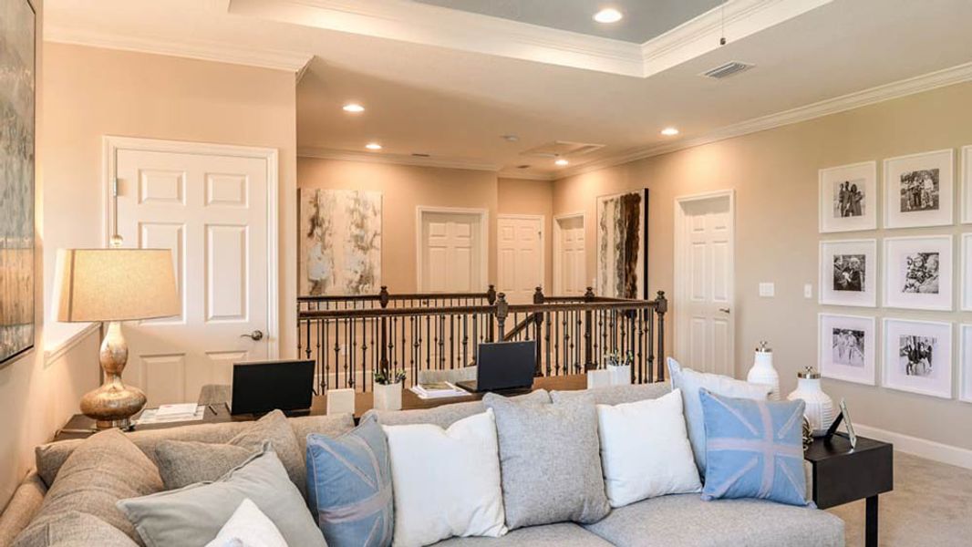 Representative furnished interior of a home built from the Barbados by Taylor Morrison in Central Park, Port St. Lucie (Image 22).