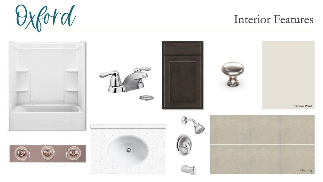 Sample of building materials used in homes in The Cottages at La Cima, San Marcos (Image 14).