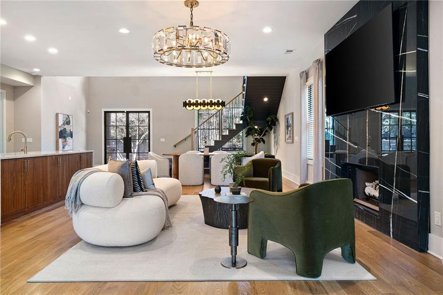 Furnished interior view inside a new home in , Atlanta (Image 10). Furnished interior view inside a new home in , Atlanta (Image 10).