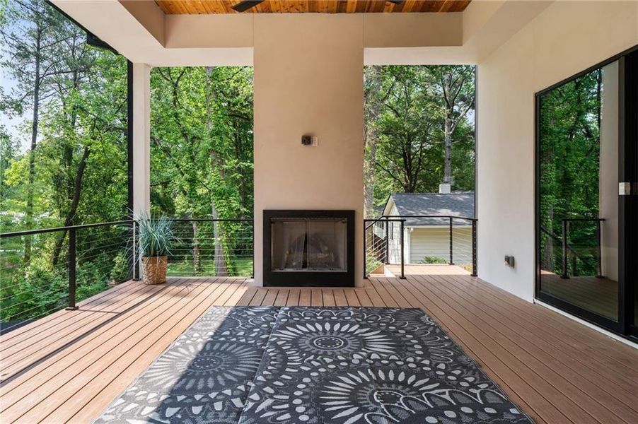 Exterior details and patio area of a home in , Atlanta (Image 3). Exterior details and patio area of a home in , Atlanta (Image 3).
