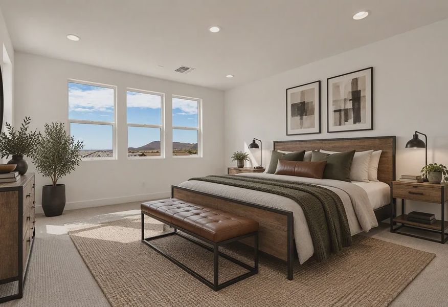 Virtually Staged Primary Bedroom - 11 of 15
