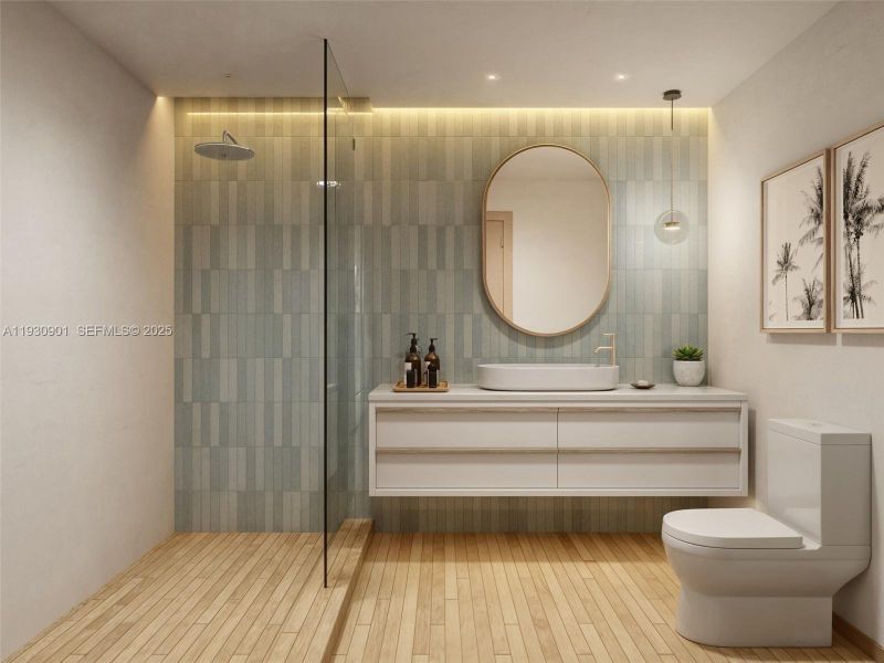 Furnished interior view inside a new home in , Miami (Image 6).