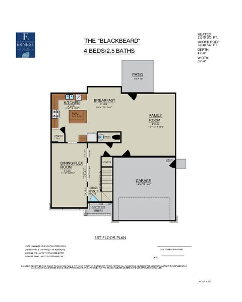 2D floor plan layout for the Blackbeard by Ernest Homes in Wexford, Richmond Hill, GA (Image 2). 2D floor plan layout for the Blackbeard by Ernest Homes in Wexford, Richmond Hill, GA (Image 2).