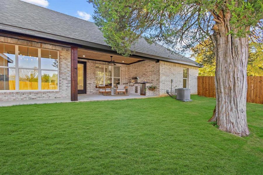 Exterior details and patio area of a home in , Denison (Image 3). Exterior details and patio area of a home in , Denison (Image 3).