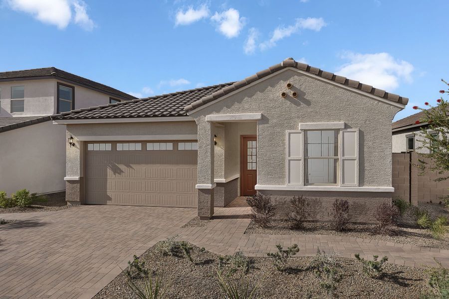 Representative exterior photo of a completed home built from the Ginger by Mattamy Homes in Tyler Ranch, Buckeye, AZ (Image 24).