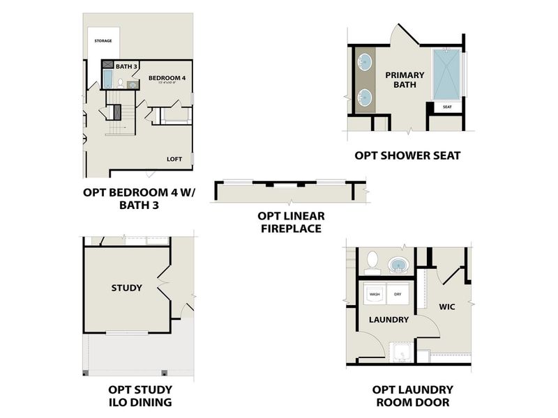 2D floor plan layout for the The Ash M by Davidson Homes LLC in Meadow Ridge Estates, Josephine, TX (Image 5). 2D floor plan layout for the The Ash M by Davidson Homes LLC in Meadow Ridge Estates, Josephine, TX (Image 5).