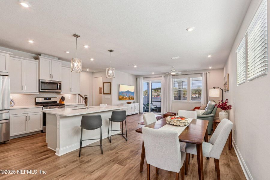 Furnished interior view inside a new home in , Jacksonville (Image 8). Furnished interior view inside a new home in , Jacksonville (Image 8).