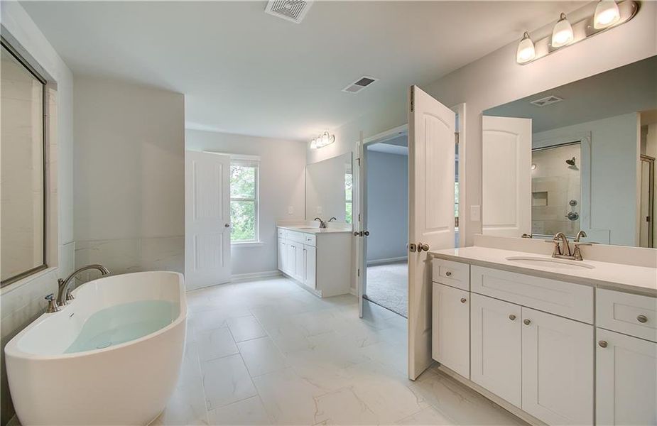 Furnished interior view inside a new home in Cambria at Traditions, Hampton (Image 10).