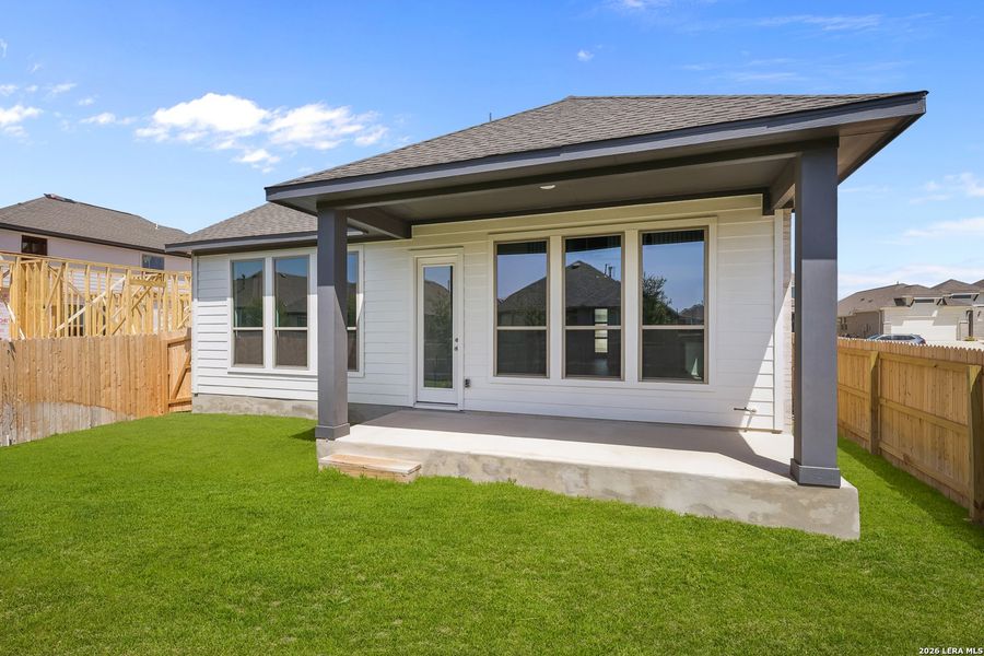 Exterior details and patio area of a home in Davis Ranch, San Antonio (Image 30).