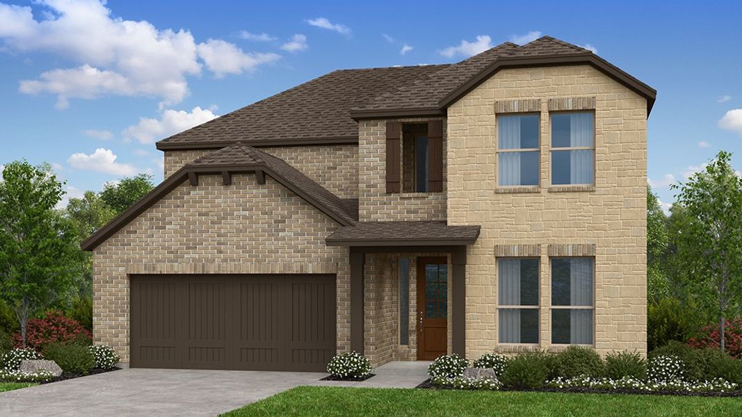 Representative exterior photo of a completed home built from the Citron by Taylor Morrison in The Ranch at Uptown Celina 55s, Celina, TX (Image 2). Representative exterior photo of a completed home built from the Citron by Taylor Morrison in The Ranch at Uptown Celina 55s, Celina, TX (Image 2).