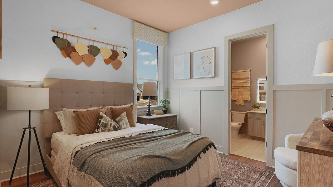 Representative furnished interior of a home built from the Silas by Chesmar Homes in Crescent Bluff, Georgetown (Image 10).