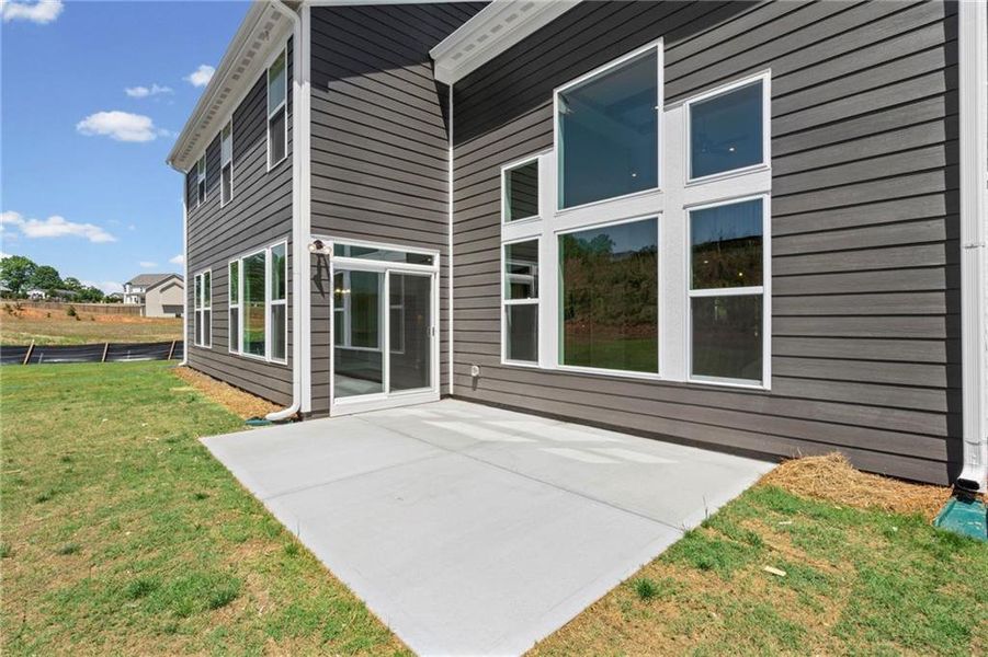 Exterior details and patio area of a home in Hidden Fields, Hoschton (Image 32). Exterior details and patio area of a home in Hidden Fields, Hoschton (Image 32).