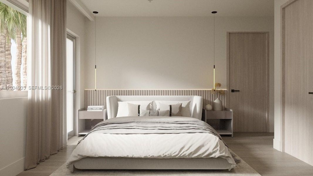 Furnished interior view inside a new home in , Miami Beach (Image 13).