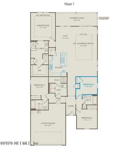 2D floor plan layout of this home in , St. Johns, FL (Image 3).