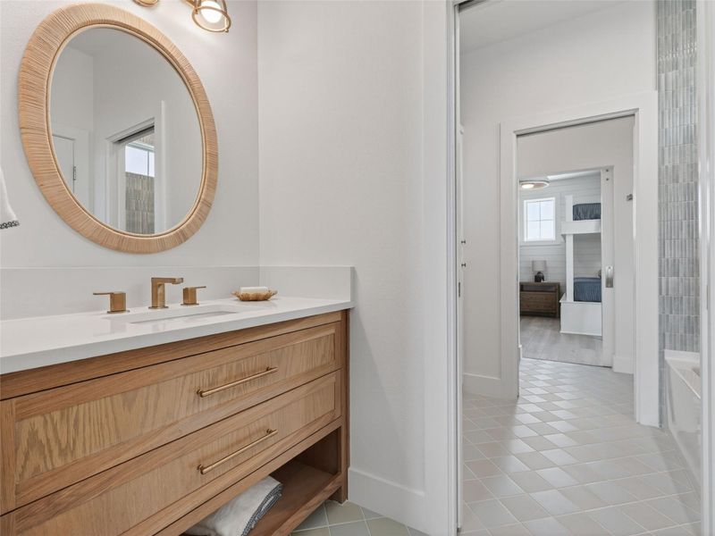 Furnished interior view inside a new home in , Port Aransas (Image 26).