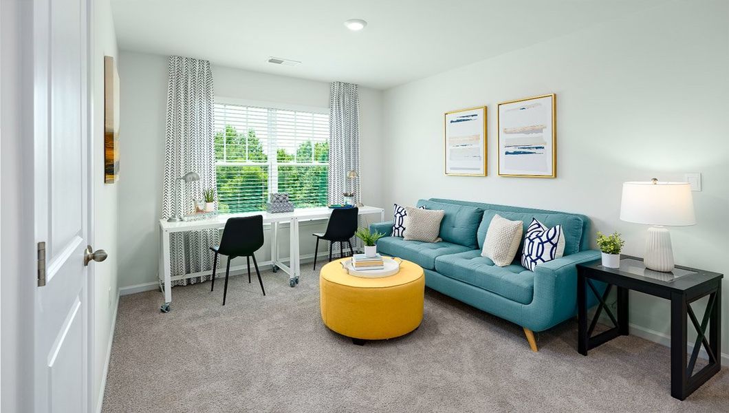 Furnished interior view inside a new home in Cardinal Creek, Charlotte (Image 13).