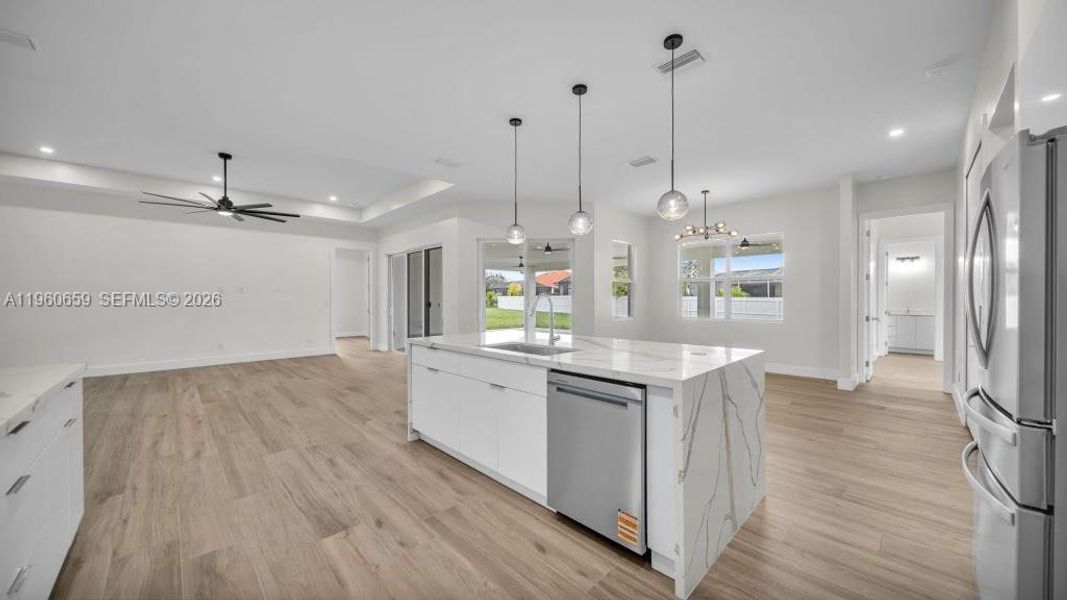Furnished interior view inside a new home in , Cape Coral (Image 6). Furnished interior view inside a new home in , Cape Coral (Image 6).