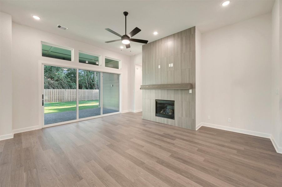 Imagine your furniture in this family room!