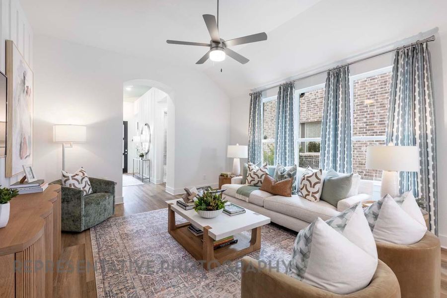 Furnished interior view inside a new home in Kresston: 40ft. lots, Montgomery (Image 37).