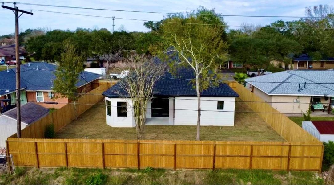 Exterior details and patio area of a home in , Baytown (Image 3).