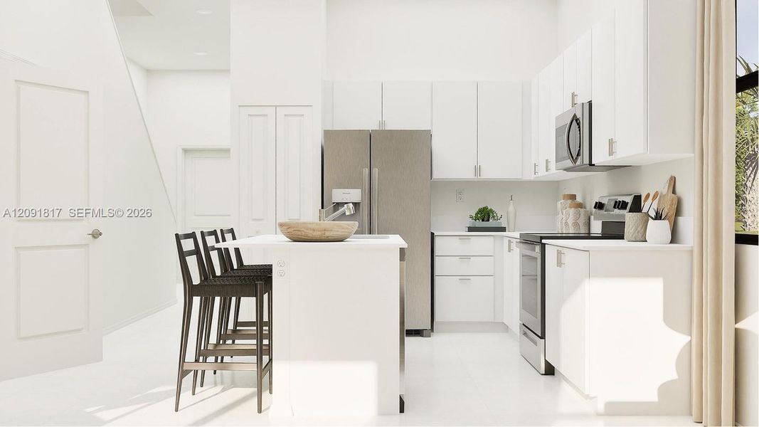 Furnished interior view inside a new home in Pineland Crest, Miami (Image 15).