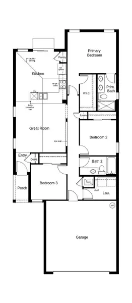 2D floor plan layout of this home in Heron Glen, Palmetto, FL (Image 2).