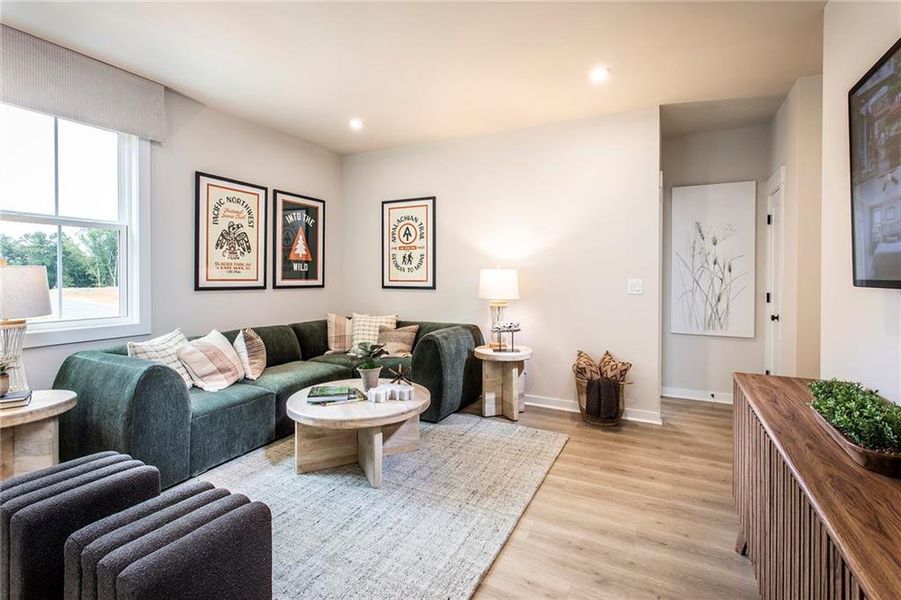 Furnished interior view inside a new home in Wisteria at GreenHouse, Marietta (Image 13). Furnished interior view inside a new home in Wisteria at GreenHouse, Marietta (Image 13).